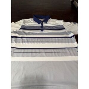 Adidas ClimaCool Striped Golf Polo Shirt Badlands Golf Club XL Mens